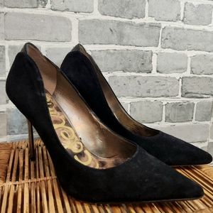 Sam Edelman Danielle Stilettos Black Suede Pumps Size 8